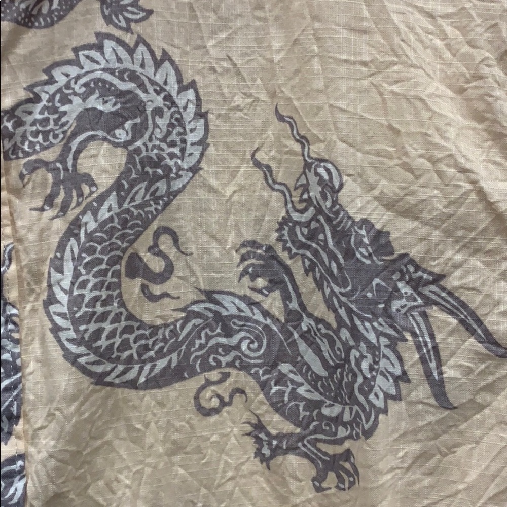 Guess button down dragon shirt peach Large - Picture 3 of 6